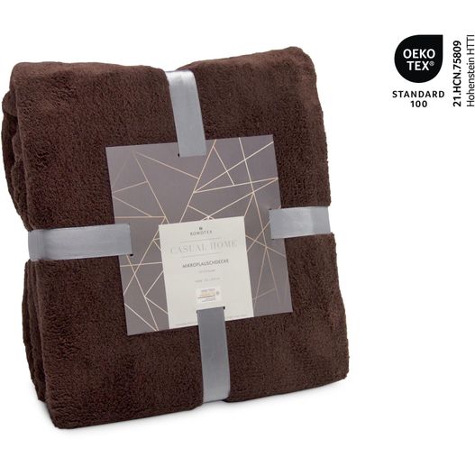 Produktabbildung Mikroflauschdecke mokkabraun - 150 x 200 cm, 250 g/m² Mikroflauschdecke mokkabraun - 150 x 200 cm, 250 g/m² (Bild 1)