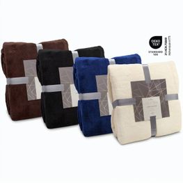 Mikroflauschdecke mokkabraun - 150 x 200 cm, 250 g/m²