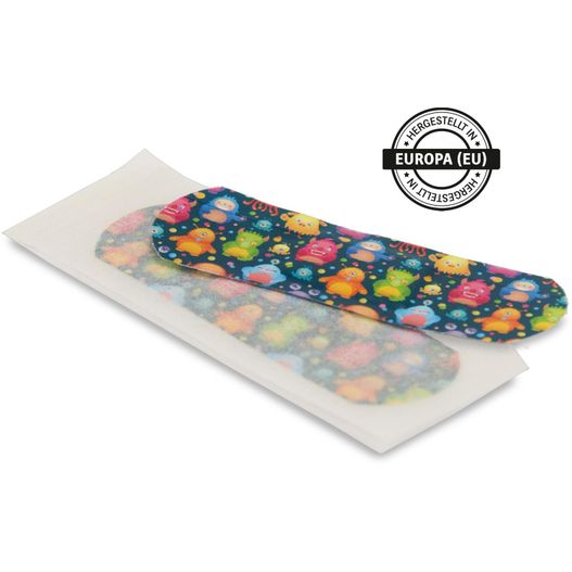 ein paar bunte gummibärchen auf einem weißen hintergrund Pflastermäppchen PVC - Monster (Bild 1)