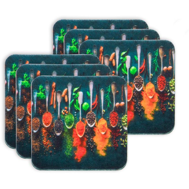 Papillon Glasuntersetzer Set von 6
