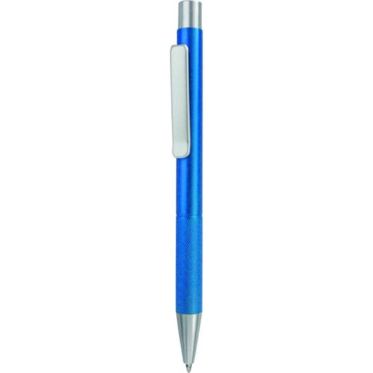 ein blauer stift mit einer silbernen spitze und einer schwarzen spitze Druckkugelschreiber GALIJA (Bild 1)