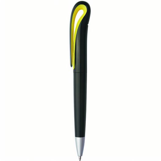 ein stift mit gelber spitze und schwarzem körper Drehkugelschreiber BALI Black (Bild 1)