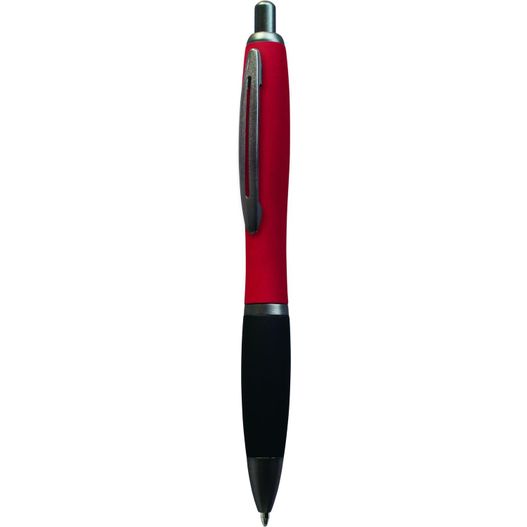 ein roter stift mit schwarzer spitze Druckkugelschreiber HELGOLAND Soft GUN (Bild 1)