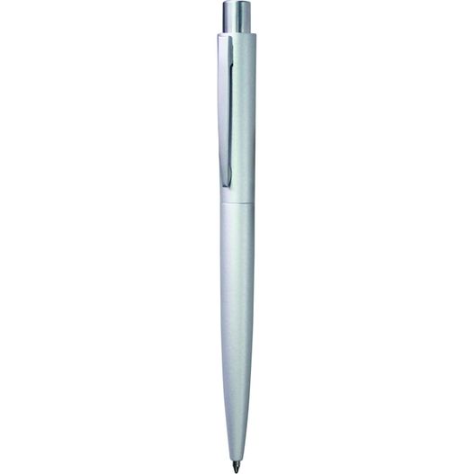 ein stift mit einem silbernen körper und einer schwarzen spitze Druckkugelschreiber JAVA (Bild 1)