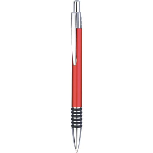 ein roter stift mit einer silbernen spitze und einer schwarzen spitze Druckkugelschreiber GOLI (Bild 1)