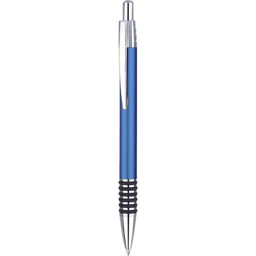 ein blauer stift mit einer silbernen spitze Druckkugelschreiber GOLI (Bild 1)
