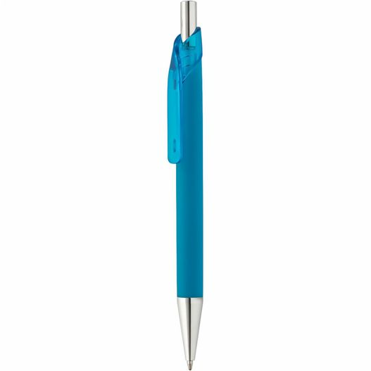 ein stift mit einem blauen kunststofffass auf ihm Druckkugelschreiber DURSEY SOFT (Bild 1)