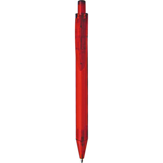 ein roter stift mit schwarzer spitze Druckkugelschreiber SILBA (Bild 1)