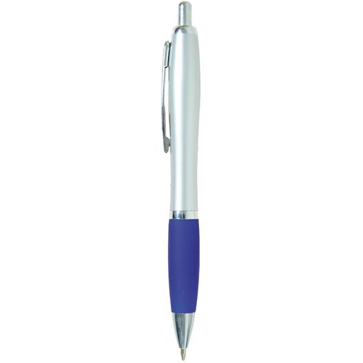 ein stift mit einem blauen fass darauf Druckkugelschreiber HELGOLAND Silver (Bild 1)