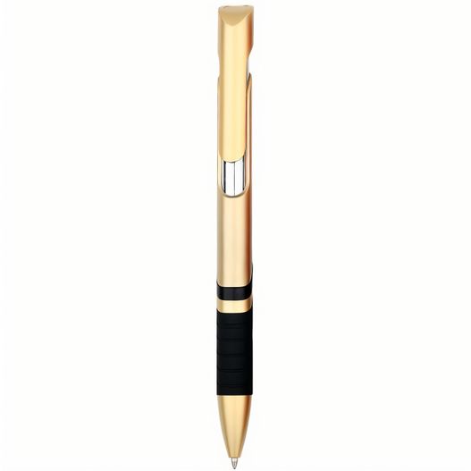 ein stift mit gold-finish und schwarzem trim Druckkugelschreiber GORGONA (Bild 1)