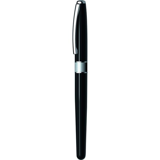 ein stift mit schwarzem körper und silber Rollerball FENOLIGA (Bild 1)