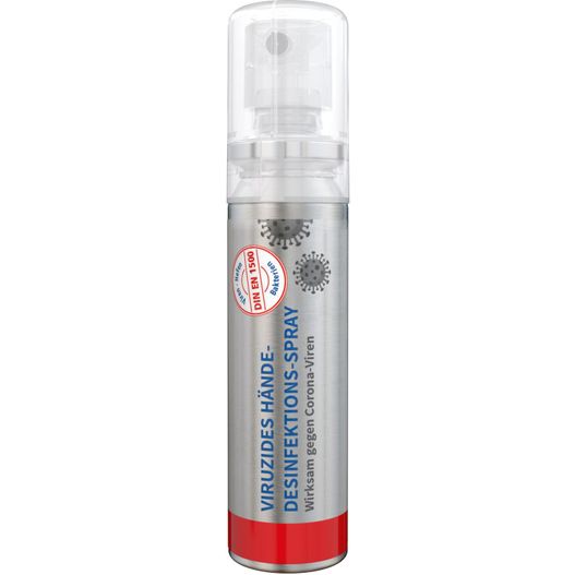 Hände-Desinfektionsspray (DIN EN 1500), 20 ml, No Label Look (Alu Look) (Bild 1)