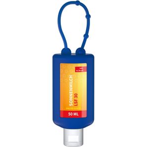 Sonnenmilch LSF 30, 50 ml Bumper blau, Body Label (R-PET)
