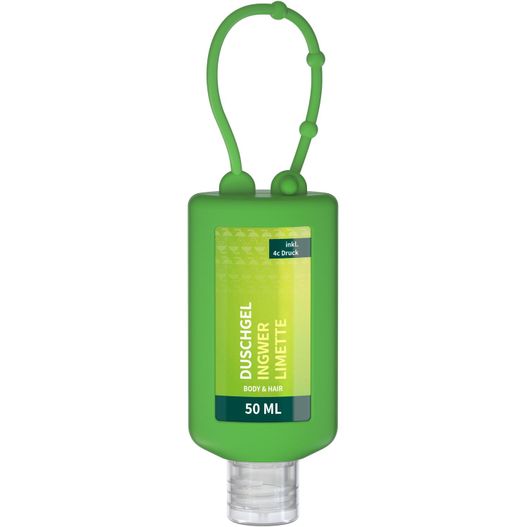 Duschgel Ingwer-Limette, 50 ml Bumper grün, Body Label (Bild 1)