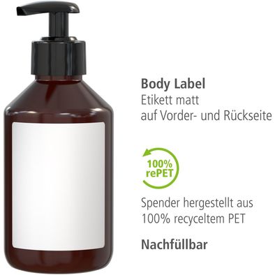 Flüssigseife Ingwer-Limette, 250 ml, Body Label (R-PET)