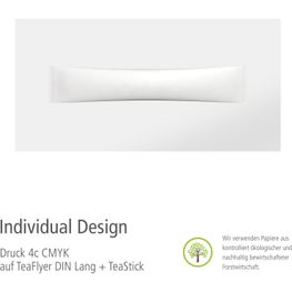 Produktabbildung TeaFlyer DIN Lang inkl. 1 TeaStick "Individ. Design" TeaFlyer DIN Lang inkl. 1 TeaStick "Individ. Design"