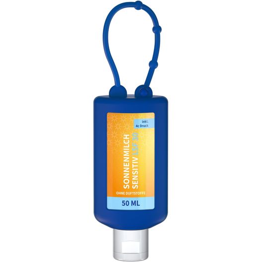 Sonnenmilch LSF 30 (sens.), 50 ml Bumper (blau), Body Label (R-PET) (Bild 1)