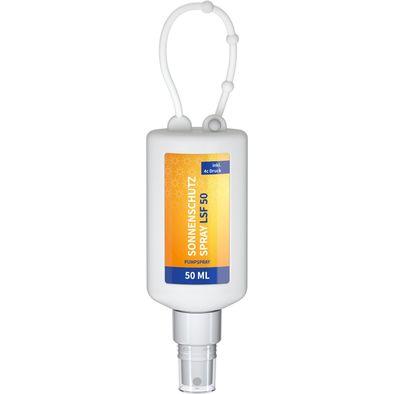 Produktabbildung Sonnenschutzspray (LSF50), 50 ml Bumper frost, Body Label (R-PET) Sonnenschutzspray (LSF50), 50 ml Bumper frost, Body Label (R-PET)