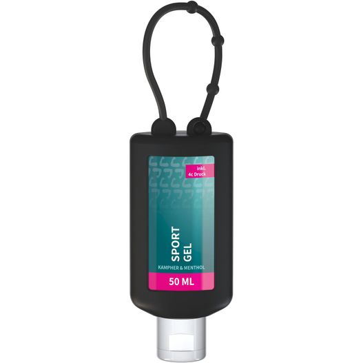 Sportgel, 50 ml Bumper (schwarz), Body Label (R-PET) (Bild 1)