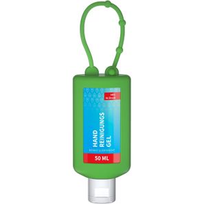 Handreinigungsgel, 50 ml Bumper grün, Body Label (R-PET)