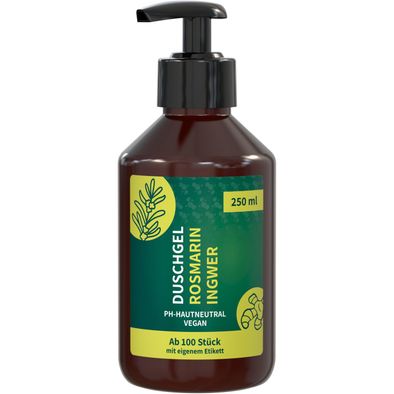 Duschgel Rosmarin-Ingwer, 250 ml, Body Label (R-PET)