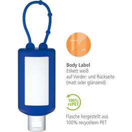 Sonnenmilch LSF 50 (sens.), 50 ml Bumper (blau), Body Label (R-PET)