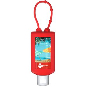 Sonnenmilch LSF 30 (sens.), 50 ml Bumper (rot), Body Label (R-PET)