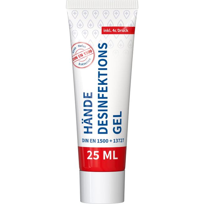 Hände-Desinfektionsgel (DIN EN 1500), 25 ml Tube