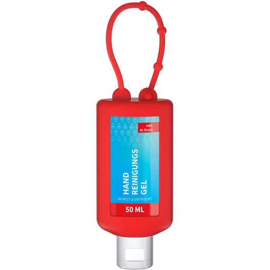 Handreinigungsgel, 50 ml Bumper rot, Body Label (R-PET) (Bild 1)