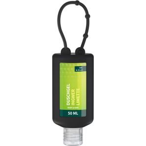 Duschgel Ingwer-Limette, 50 ml Bumper (schwarz), Body Label (R-PET)