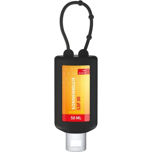 Sonnenmilch LSF 30, 50 ml Bumper (schwarz), Body Label (R-PET) (Bild 1)