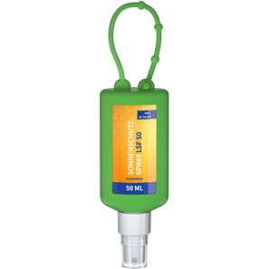 Sonnenschutzspray (LSF50), 50 ml Bumper grün, Body Label (R-PET)