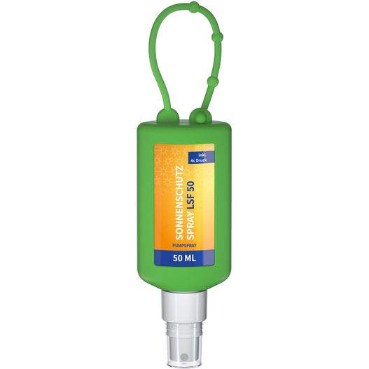 Sonnenschutzspray (LSF50), 50 ml Bumper grün, Body Label (R-PET) (Bild 1)