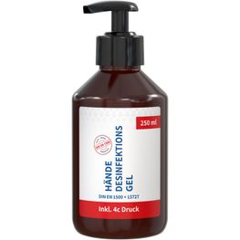 Hände-Desinfektionsgel (DIN EN 1500), 250 ml, Body Label (R-PET)