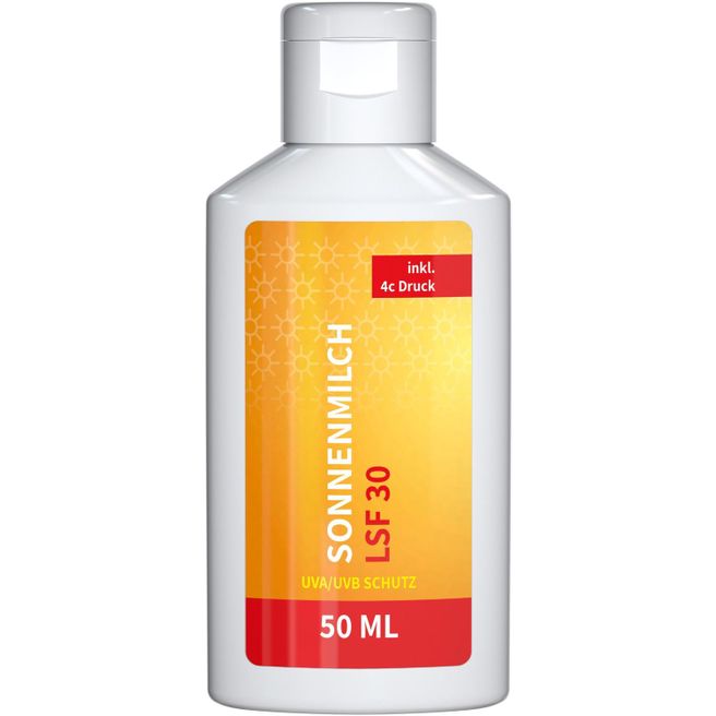 Sonnenmilch LSF 30, 50 ml, Body Label (R-PET)