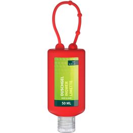 Produktabbildung Duschgel Ingwer-Limette, 50 ml Bumper rot, Body Label (R-PET) Duschgel Ingwer-Limette, 50 ml Bumper rot, Body Label (R-PET)