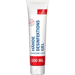 Produktabbildung Hände-Desinfektionsgel (DIN EN 1500), 100 ml Tube Hände-Desinfektionsgel (DIN EN 1500), 100 ml Tube