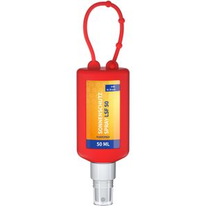 Sonnenschutzspray (LSF 50), 50 ml Bumper rot, Body Label (R-PET)