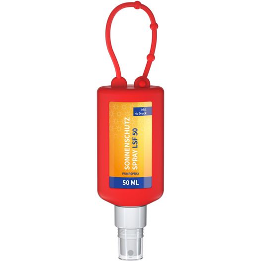 Sonnenschutzspray (LSF 50), 50 ml Bumper rot, Body Label (R-PET) (Bild 1)