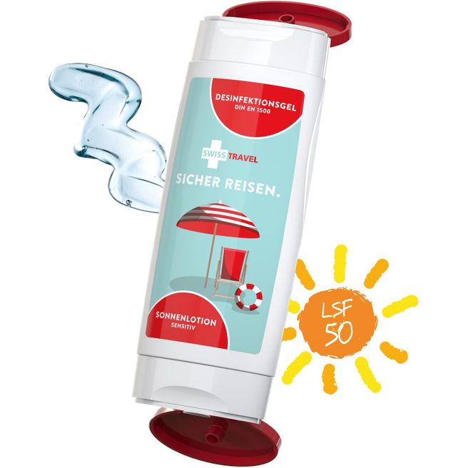 DuoPack Sonnenmilch LSF 50 (sens.) + Hände-Desinfektionsgel (2 x 50 ml)