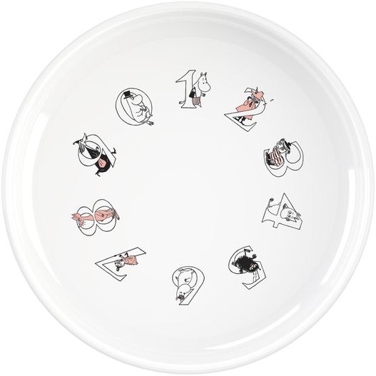 eine weiße platte mit einem cartoon-design darauf Moomin ABC Schale Ø 15 cm (Bild 1)