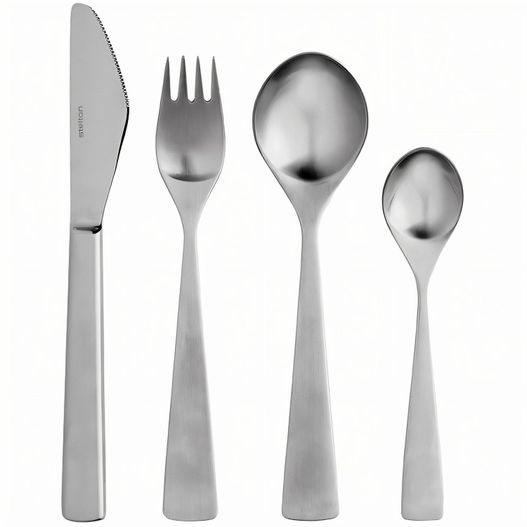 eine reihe von silberwaren einschließlich messer, löffel und löffel Maya Besteckset 24 St (Bild 1)