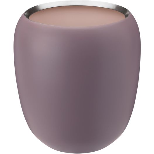 eine lila vase mit einem metallrand Ora Vase H 17.9 cm (Bild 1)