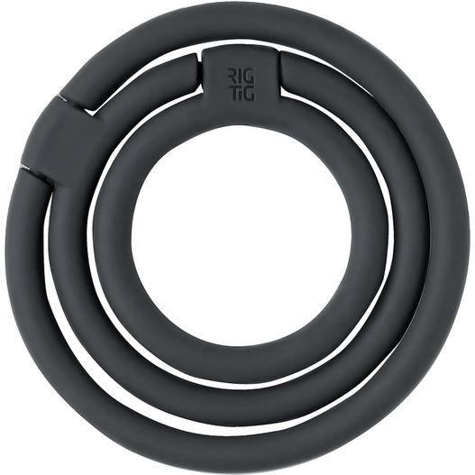 ein schwarzer ring mit weißem hintergrund CIRCLES Untersetzer Ø 13 cm (Bild 1)
