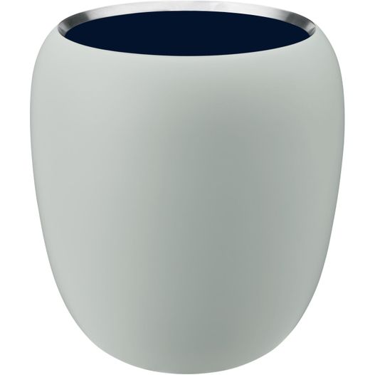 eine weiße vase mit blauem rand auf weißem hintergrund Ora Vase H 21.6 cm (Bild 1)