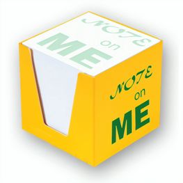 Kartonbox 10x10x9 cm mit Notizzetteln