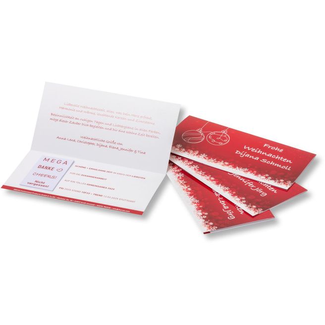 Karte mit Papier-Index - DIN lang_ Personalisiert