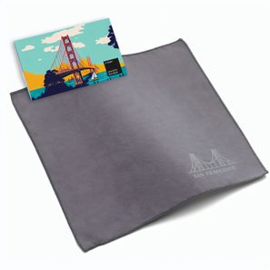 Microfaser-Prägetuch 20x20 cm im Papieretui - All-Inclusive-Paket