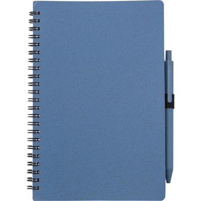 Notizbuch und Kugelschreiber aus Weizenstroh Massimo