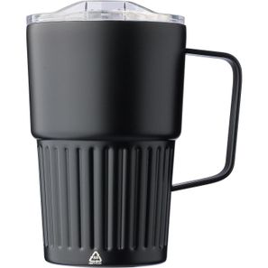Recycelter Edelstahl-Reisebecher mit doppelter Wand (450 ml) von Calo